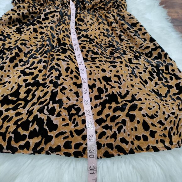 Lulus Intention Brown Leopard Print Velvet Burnout Strappy Mini Dress S, NWT - Picture 12 of 13